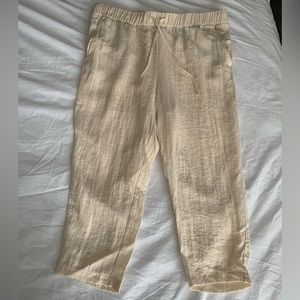 H & M Light Cotton Cropped Pants